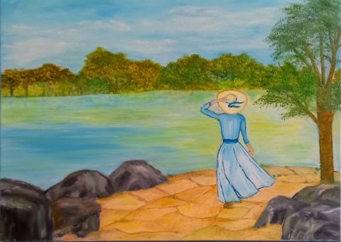 PROMENADE AU PRINTEMPS - Peinture - LUCIE2