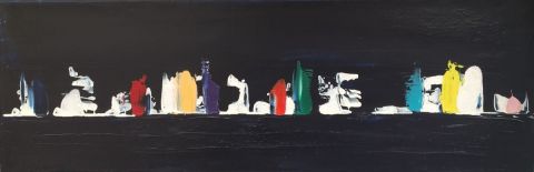 abstrait semaine du golfe - Peinture - valerie jouve abstrait semaine du golfe - Peinture - valerie jouve