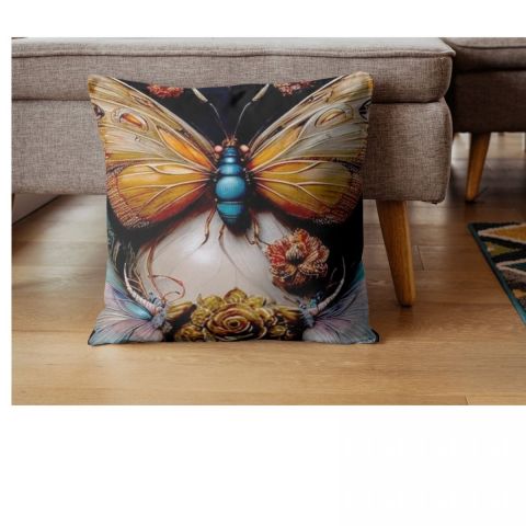 butterfly head - Art textile - missy