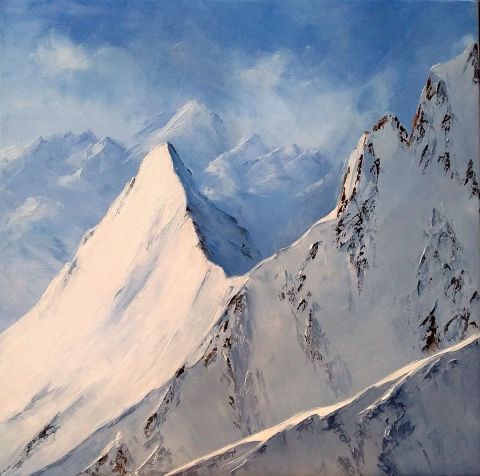 massif mt blanc - Peinture - jean pierre gouget