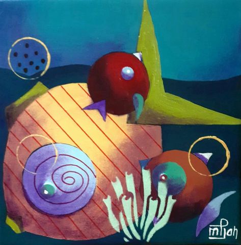 Poissons 2 - Peinture - Marie-Pierre JAN
