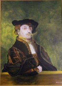 Peinture de jean gahinet: autoportrait rembrandt