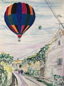 Peinture de COMETE: Ballons