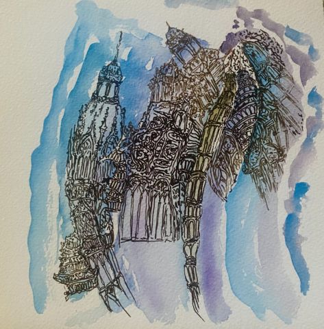 Les architectures fantastiques  - Dessin - Spagnolo Jeanne