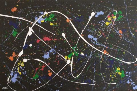 Fenêtres sur l’espace (œuvre No. 4 sur 6) - Peinture - Guy Boulianne