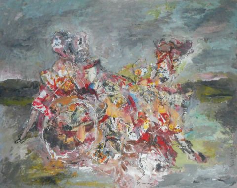 La dérobade - Peinture - BOURGEOIS