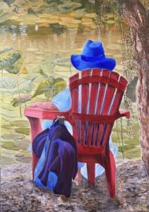 Peinture de zepol: Au bord de l'étang