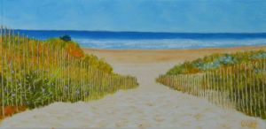 Peinture de christian riado: plage du médoc 24062025B