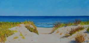 Peinture de christian riado: plage du médoc 24062025G