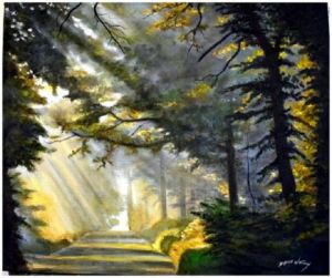 Peinture de watrin91: trouée de lumiere