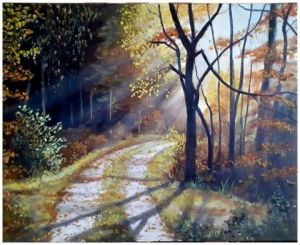 Peinture de watrin91: Petit chemin dans la lumière