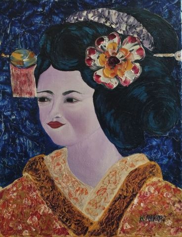 GEISHAS  (II) - Peinture - Rmarras