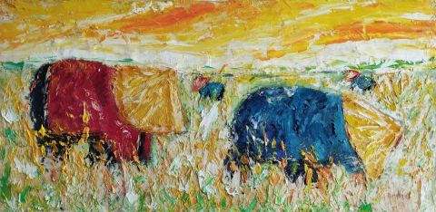 Récolte de Riz  (I) - Peinture - Rmarras