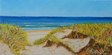plage du médoc 24062025E - Peinture - christian riado