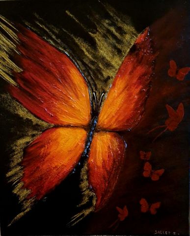 TOUT LA HAUT - Peinture - isabelle sallet 