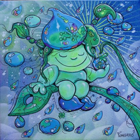 Goutte d'éclaircie  - Peinture - Virginie Fongaro