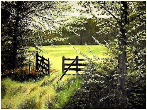 Barrière de prairie - Peinture - watrin91
