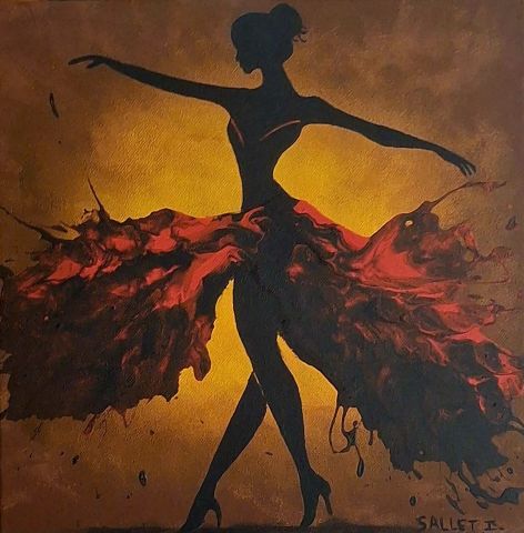 la señorita - Peinture - isabelle sallet 