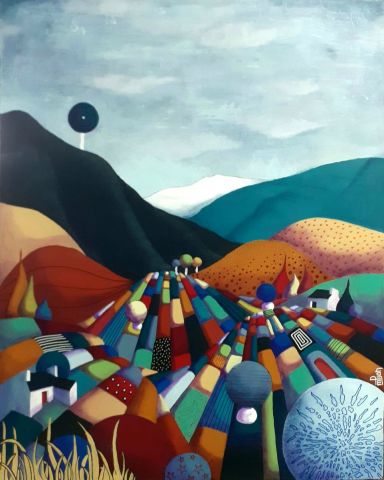 Au delà des collines - Peinture - Marie-Pierre JAN Au delà des collines - Peinture - Marie-Pierre JAN