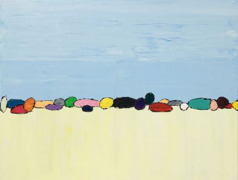 sous les galets, la plage - Peinture - valerie jouve