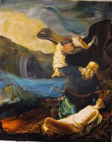 L'artiste jean gahinet - sacrifice d'isaac 