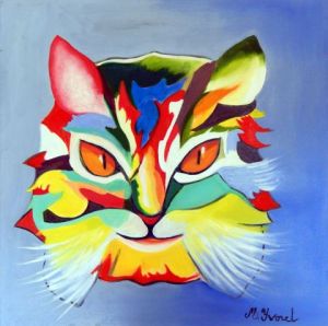 Voir cette oeuvre de Martine YVOREL: Chat pop