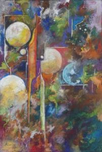 Peinture de Jean Jourdan: Lointaine planète