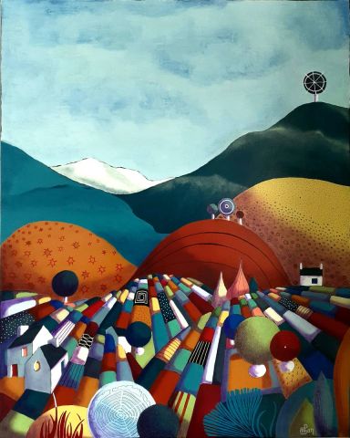 L'artiste Marie-Pierre JAN - Face aux collines