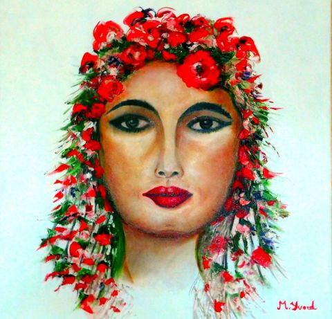Femme fleur - Peinture - Martine YVOREL