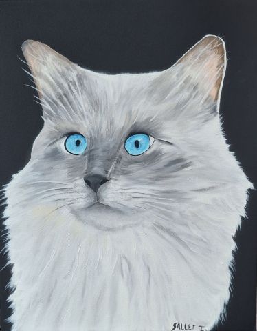 CHATTITUDE 5 - Peinture - isabelle sallet 