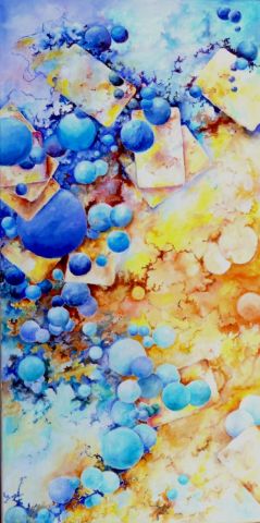 Rondeau en Bleu Majeur - Peinture - Jean Jourdan