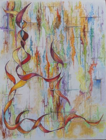 enlacés - Peinture - Jean Jourdan