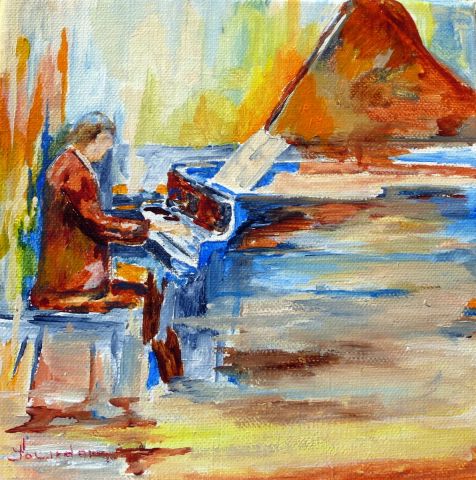 Blue note-keys - Peinture - Jean Jourdan