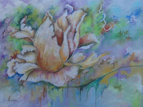 Tendre fleur - Peinture - Jean Jourdan