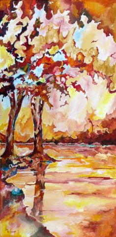 calme du soir - Peinture - Jean Jourdan