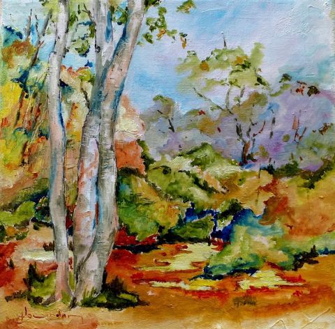 Paysage au soleil - Peinture - Jean Jourdan Paysage au soleil - Peinture - Jean Jourdan