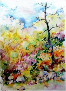 Peinture de Jean Jourdan: L'arbre est mort
