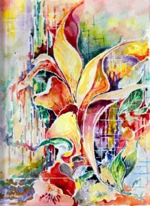 Peinture de Jean Jourdan: Comme une fleur