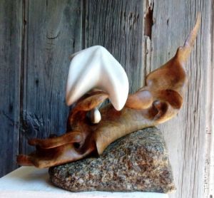 Sculpture de FRAO: Marbre de Carrare (Italie) racine, socle granite56