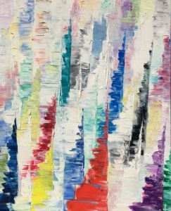 Peinture de valerie jouve: régate abstraite 1210