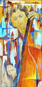 Peinture de Jean Jourdan: Contrebasse