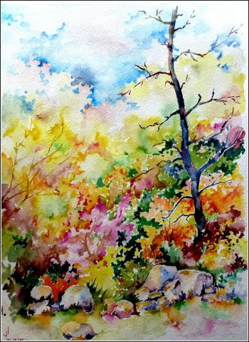 L'arbre est mort - Peinture - Jean Jourdan