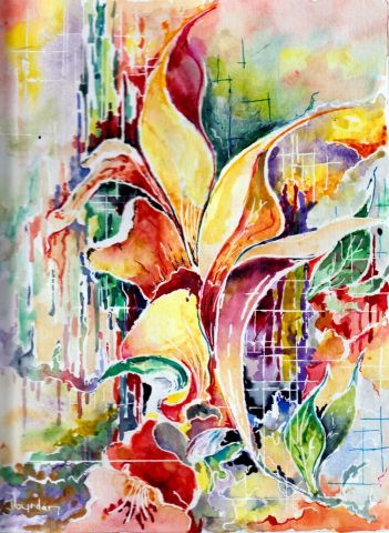 Comme une fleur - Peinture - Jean Jourdan