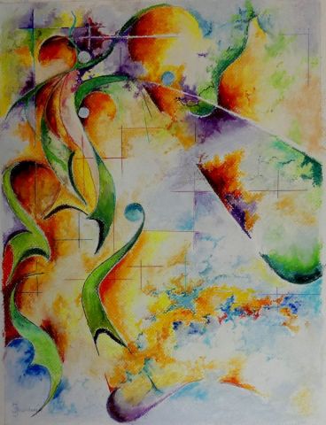 jardin secret - Peinture - Jean Jourdan