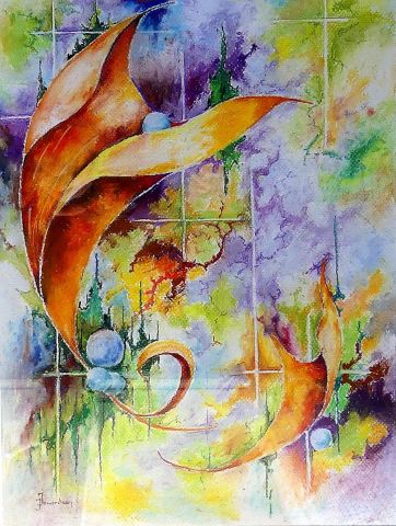 éclosion - Peinture - Jean Jourdan