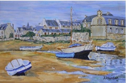 A  marée basse - Peinture - Jean Jourdan