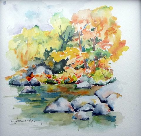 automne sur la rivière - Peinture - Jean Jourdan automne sur la rivière - Peinture - Jean Jourdan