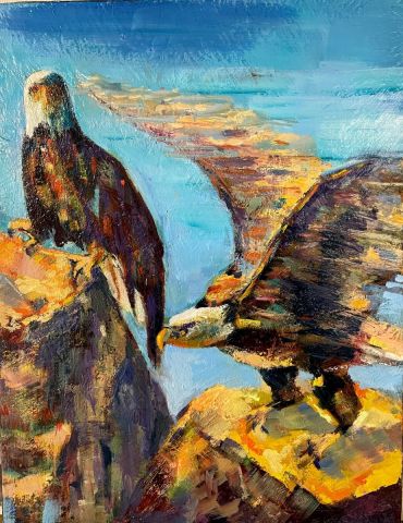 LES AIFGLES - Peinture - Charles TAPIERO