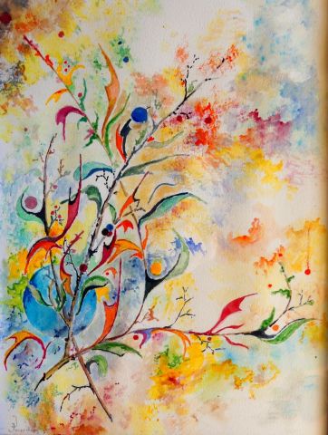 L'artiste Jean Jourdan - fleurs sauvages -2-