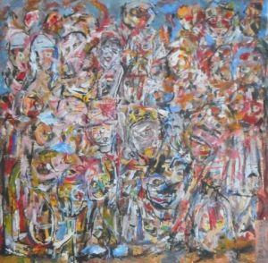 Peinture de BOURGEOIS: Une cour royale